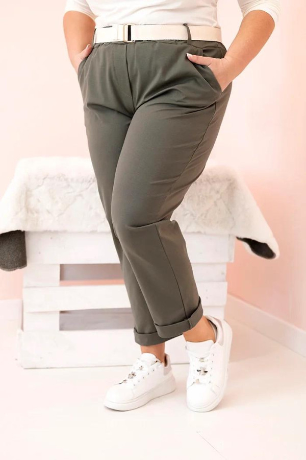 Oversize nohavice s opaskom model Deana