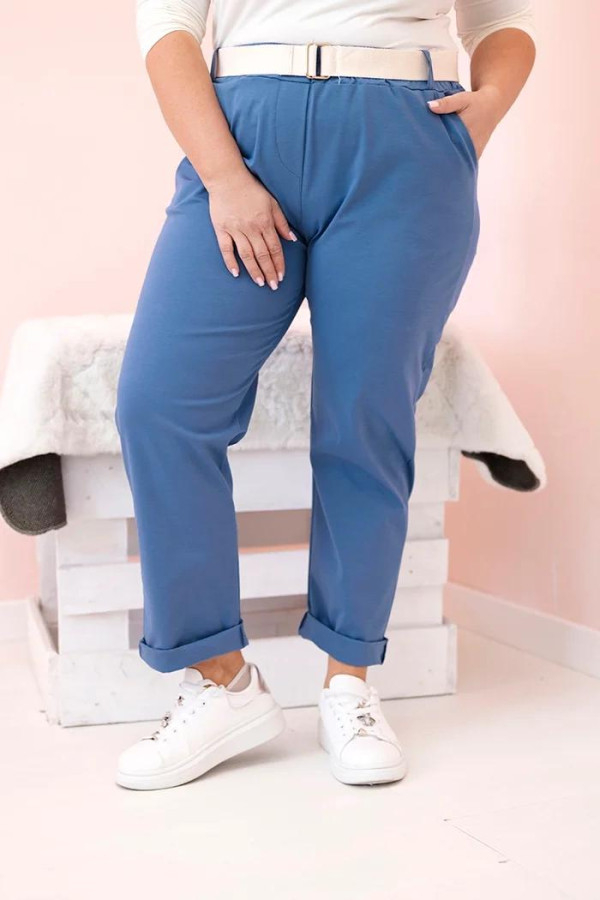 Oversize nohavice s opaskom model Deana