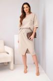 Elegantný komplet oversize mikiny a midi sukne model 272239 