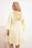 Viskózové oversize šaty s ažúrovou ozdobou model 21597