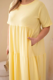 Oversize midi šaty s volánmi model 17402 
