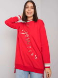 Dámske červene šaty - tunika kód produktu RV-TU-7269.78P