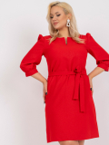 Elegantné dámske trblietavé šaty s opaskom LK-SK-508777.96