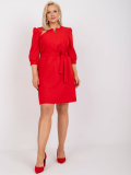 Elegantné dámske trblietavé šaty s opaskom LK-SK-508777.96