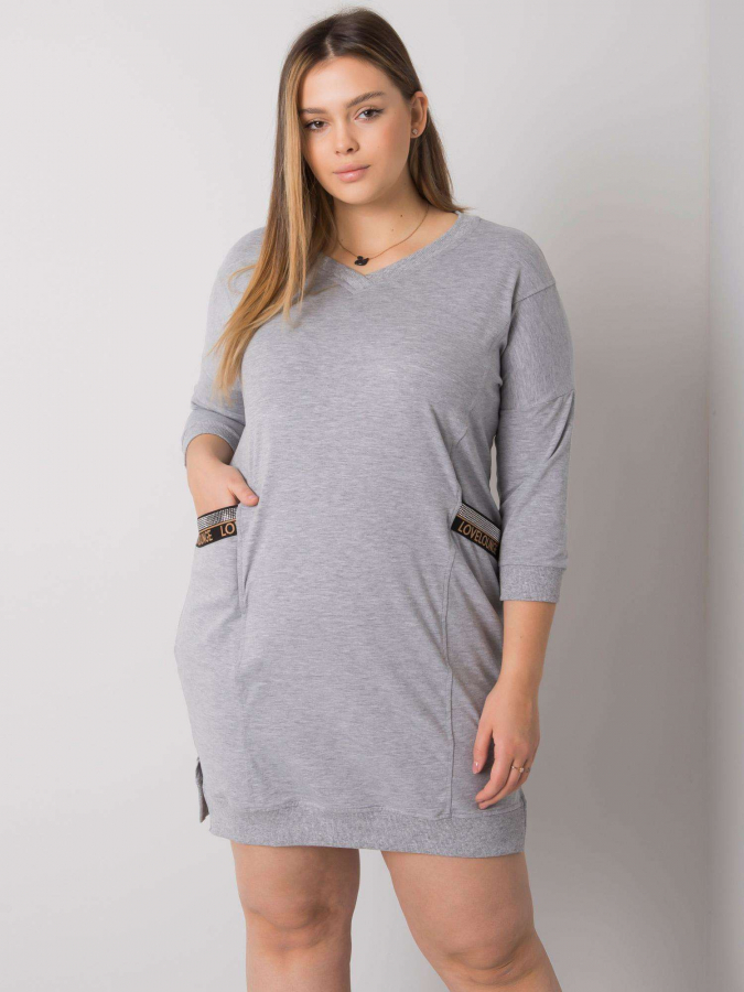 Dámske šaty výstrihom –V kód produktu RV-SK-6836.55P