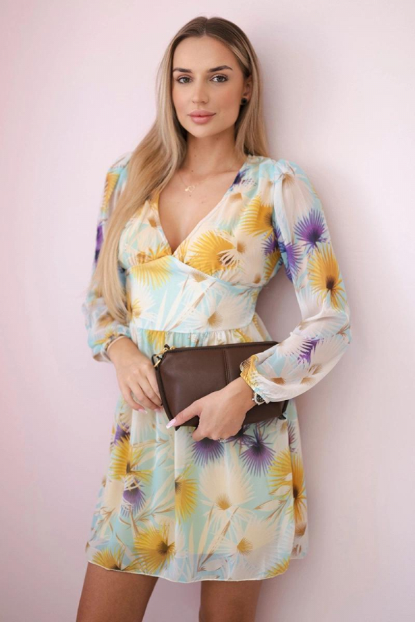 Dámske kvetinové šaty model 9286 