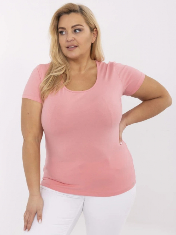Bavlnené tričko basic plus size Adriana