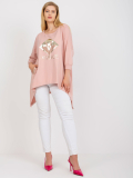 Dámska tunika s nápisom plus size Tánia